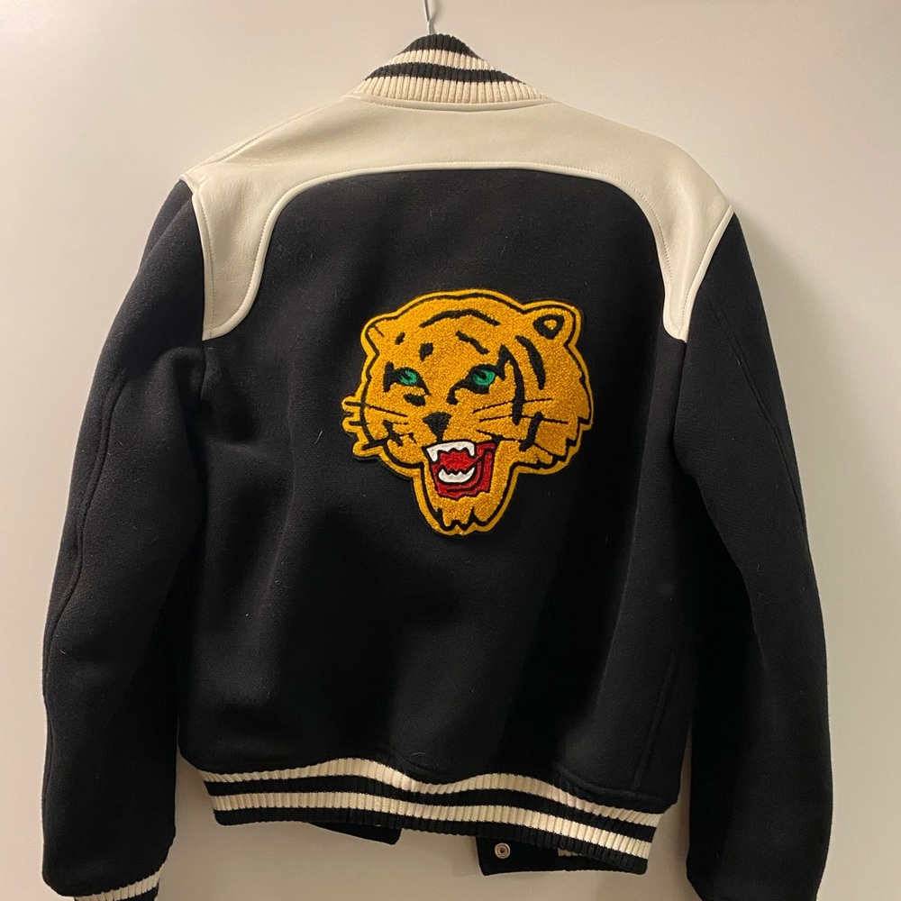 Sandro Tiger Patch Varsity Jacket